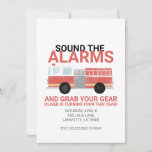 Aquarelle Camion Feu d'anniversaire Invitation<br><div class="desc">Sonnez les alarmes et fêtez la fête d'anniversaire de votre petit avec ces adorables invitations avec un camion de pompier à l'aquarelle! Idéal pour toute fête sur le thème du pompier.</div>