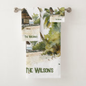 Aquarelle captivante Chalet House Beach scène (En situation)