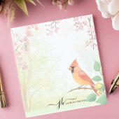 Aquarelle cardinale de printemps - Bloc-notes pers