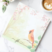 Aquarelle cardinale de printemps - Bloc-notes pers