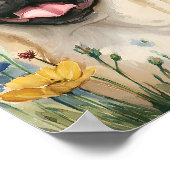 Aquarelle Carlin Portrait Mur Art - Poster Carlin  (Coin)