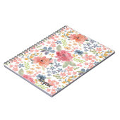 Aquarelle Carnet Floral avec Fleurs colorées (Côté gauche)