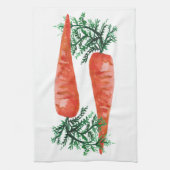 Aquarelle carottes serviette de cuisine (Vertical)