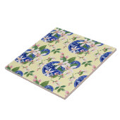 Aquarelle Carreaux de Motif citron italien (Côté)