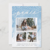 Aquarelle | Carte de collage photo de vacances (Devant)