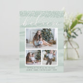 Aquarelle | Carte de collage photo de vacances (Debout devant)