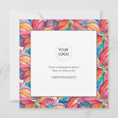 Aquarelle Carte de fin de année Vibrant Poinsettia (Dos)