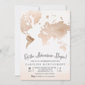 Aquarelle Carte de marbre Voyage Retraite Invitati (Devant)