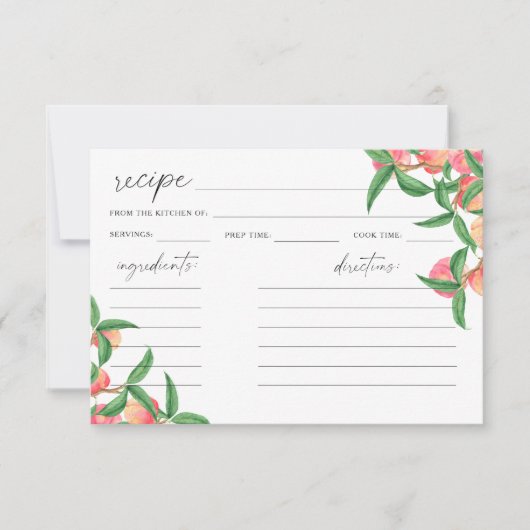 Aquarelle - carte de recette (Devant)