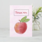 Aquarelle Carte de remerciements Apple pour enseig (Debout devant)