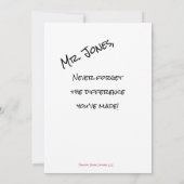 Aquarelle Carte de remerciements Apple pour enseig (Dos)