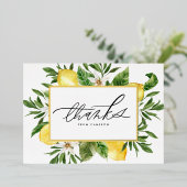 Aquarelle Carte de remerciements cadre de fleurs d (Debout devant)