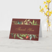 Aquarelle Carte de remerciements de bordure floral (Fleur jaune)