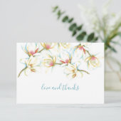 Aquarelle Carte de remerciements de fleurs de Magn (Debout devant)