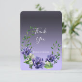 Aquarelle Carte de remerciements de fleurs violett (Debout devant)