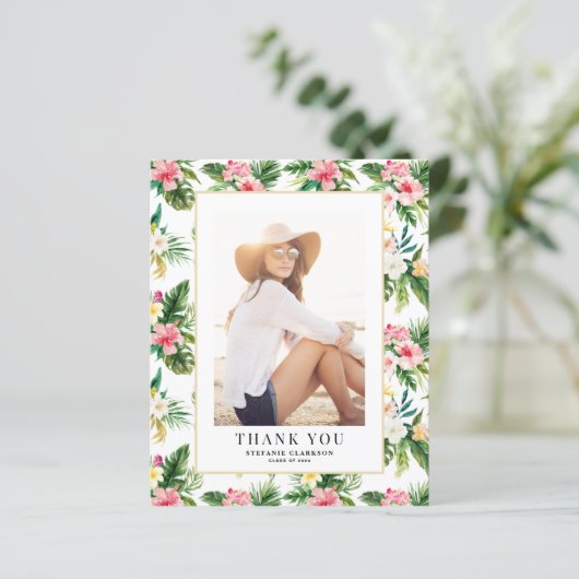 Aquarelle Carte de remerciements de graduation tro (Debout devant)