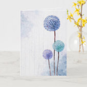 Aquarelle Carte de remerciements de pellicules ble (Fleur jaune)