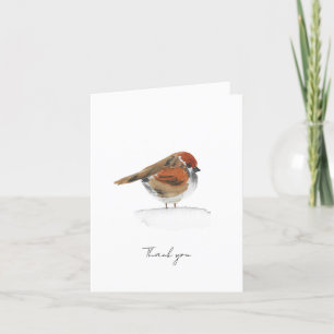 Aquarelle Carte de remerciements d'oiseaux