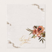 Aquarelle Carte de remerciements Fleurs d'automne (Extérieur déplié)