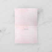 Aquarelle Carte de remerciements Fleurs roses (Intérieur)