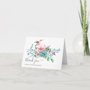 Aquarelle Carte de remerciements florale