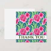 Aquarelle Carte de remerciements florale (Devant / Derrière)