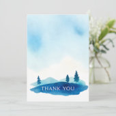 Aquarelle Carte de remerciements funéraire artisan (Debout devant)