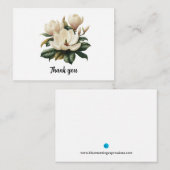 Aquarelle carte de remerciements Magnolia Blair à  (Devant / Derrière)