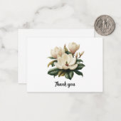 Aquarelle carte de remerciements Magnolia Blair à  (Devant/Arrière en situation)