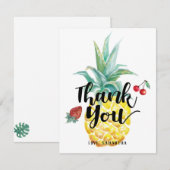 Aquarelle Carte de remerciements plat (Devant / Derrière)