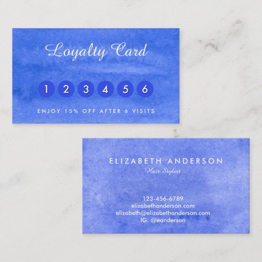 Aquarelle carte de visite (Devant / Derrière)