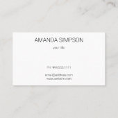 Aquarelle, carte de visite de fleur de lys Calla b (Dos)