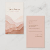 Aquarelle Carte de visite en terre cuite (Devant / Derrière)