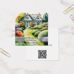 Aquarelle Carte de visite immobilier 2