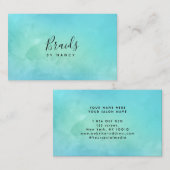 Aquarelle Carte de visite Turquoise (Devant / Derrière)