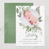 Aquarelle Carte photo de verdure (Devant / Derrière)