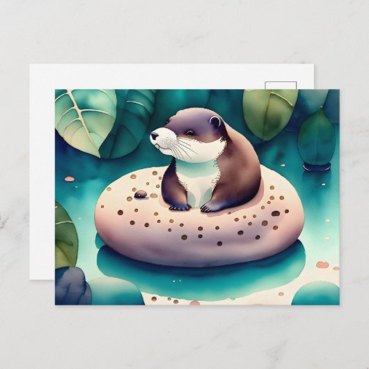 Aquarelle, Carte postale de poste (Devant / Derrière)