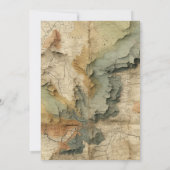 Aquarelle Carte Vintage Mariage de voyage (Dos)