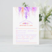 Aquarelle cascade mariage violet orange rose RSVP (Debout devant)
