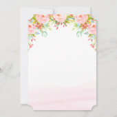 Aquarelle Casquette Floral Derby Douche Invitation (Dos)