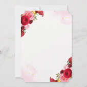 Aquarelle Casquette Floral Derby Douche Invitation (Dos)
