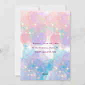 Aquarelle Caticorn Meow-Gical Invitation d'anniver (Dos)