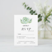 aquarelle celadon succulent mariage rsvp (Debout devant)
