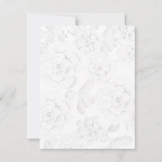 aquarelle celadon succulent mariage rsvp (Dos)