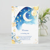 Aquarelle céleste Invitation d'anniversaire (Debout devant)