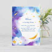 Aquarelle céleste Invitation d'anniversaire (Debout devant)