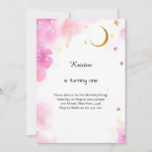 Aquarelle céleste Invitation d'anniversaire (Devant)