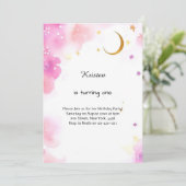 Aquarelle céleste Invitation d'anniversaire (Debout devant)