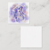 Aquarelle Cerf avec or Faux | Carte de note (Devant / Derrière)