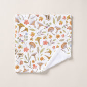 Aquarelle Champignons et fleurs (Gant de toilette)